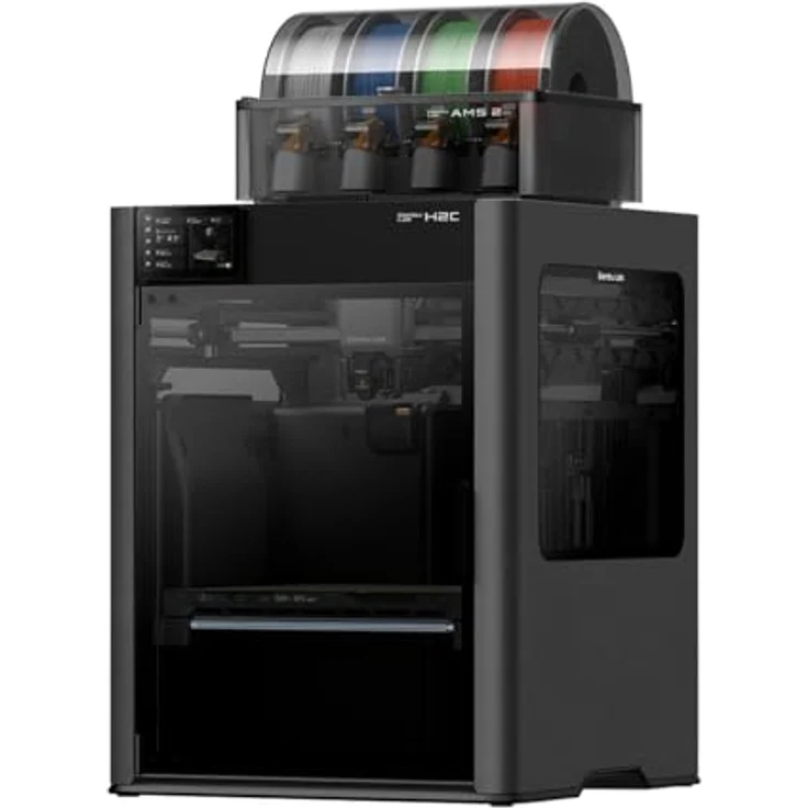 Bambu Lab H2C AMS 2 Pro Combo, Multi-Material 3D-Drucker mit automatischem Hotend-Wechselsystem und aktiver Heizkammer – Bild 2