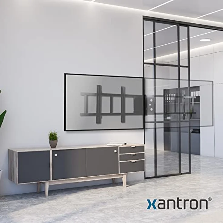 Xantron® PREMIUM-SM-L180 Elektrische TV Wandhalterung / Schwenkbar & Neigbar / 32-65 Zoll / Geringer Wandabstand / inkl. Montagematerial – Bild 5