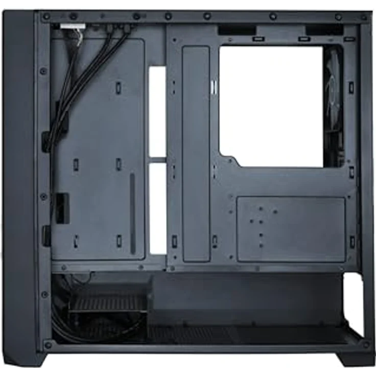 SILENTWARE Flow 110 Black A-RGB Midi Tower PC-Gehäuse, Meshfront, 4x 120mm A-RGB Lüfter, GPU bis 380mm, ATX/mATX/ITX – Bild 4
