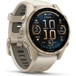 Garmin Fenix 8 Smartwatch (43 mm) mit AMOLED-Display und Titan-Lünette, nebelgrau-softgold
