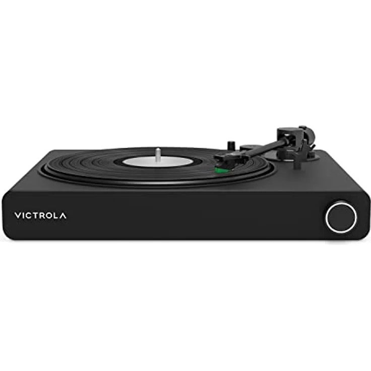 Victrola Stream Onyx Plattenspieler mit 3 Abspielgeschwindigkeiten| Funktioniert drahtlos mit Sonos-Geräten| Hochpräzise magnetische Kartusche | Mattschwarz | VPT-2000-BLK-INT – Bild 5