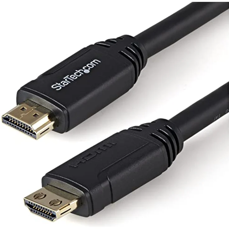 STARTECH.COM 3m HDMI 2.0 Kabel mit Riegel - 4K 60Hz Premium zertifiziertes High Speed HDMI Kabel mit Ethernet - HDR10, 18 Gbit/s - HDMI Monitorkabel - St/St - Schwarz (HDMM3MLP) – Bild 1
