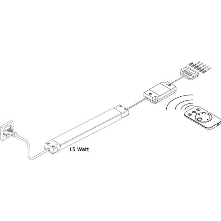 L&S Funkfernbedienung Starterset Emotion, 15 Watt, Dimmfunktion und stufenlose Farbtemperatureinstellung, weiß – Bild 3