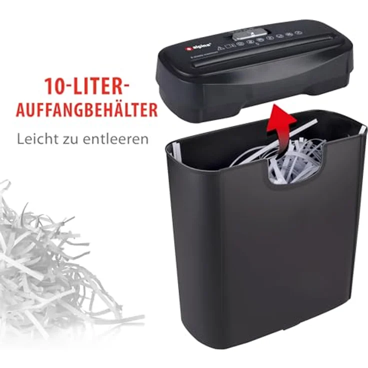 ALPINA SPORTS Aktenvernichter, Paper Shredder 230V, 190W, leistungsstark und effizient – Bild 5