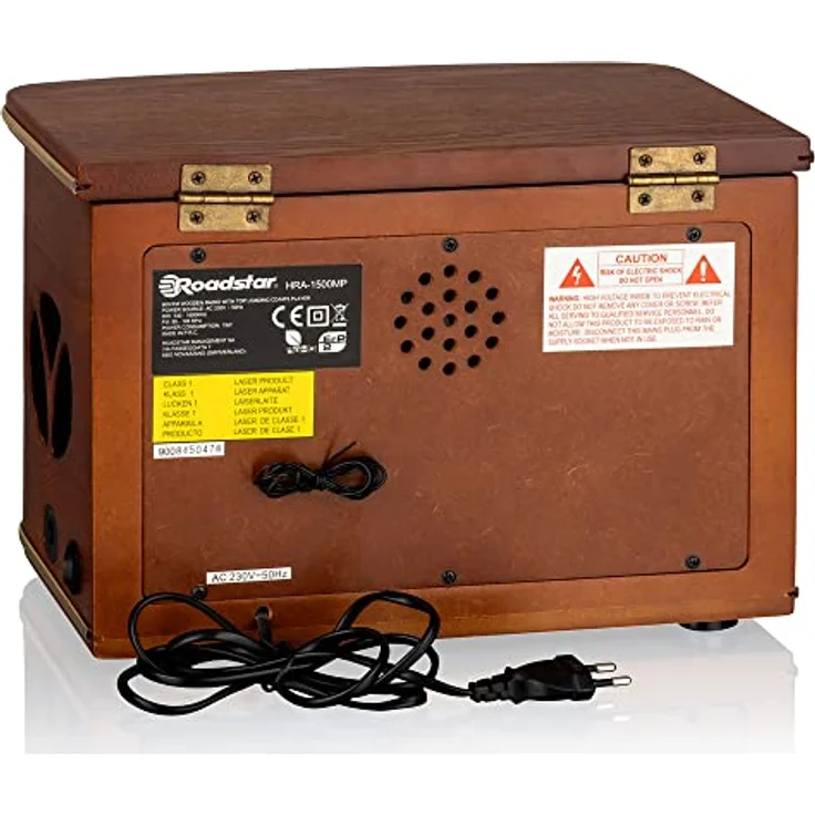 Roadstar HRA1500 UEMP Vintage Hifi System, FM Radio mit CD-Spieler, USB und Bluetooth, Holzoptik, Braun – Bild 7