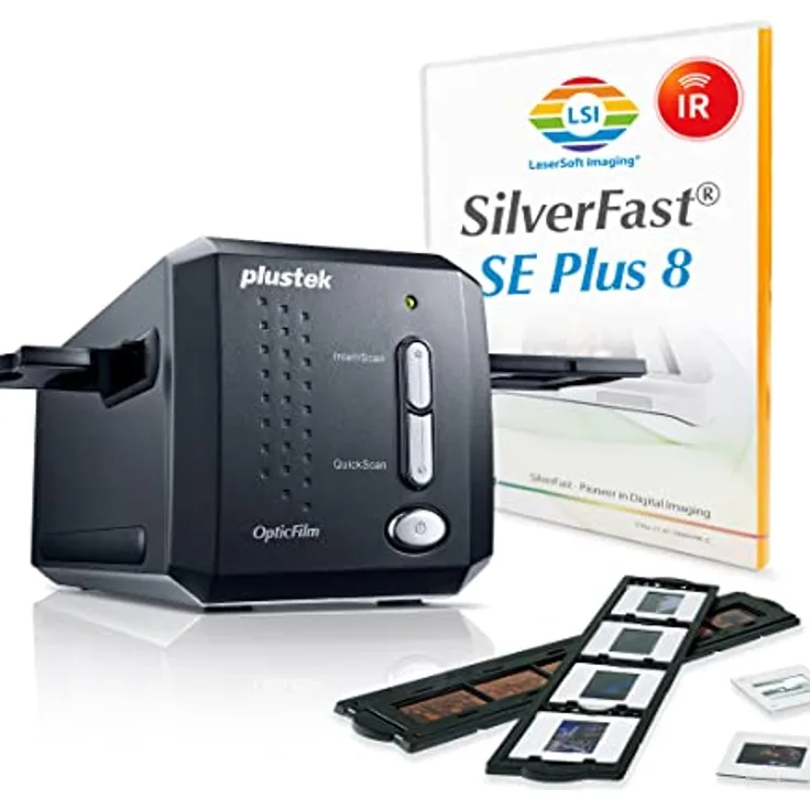 Plustek OpticFilm 8200i SE 35mm Dia/Negativ Filmscanner (7200 dpi, USB) inkl. SilverFast SE