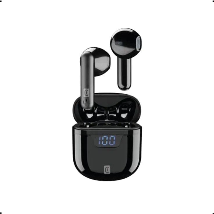 cellularline | Seek - Universal | Bluetooth 5.0 HiFi-Stereokopfhörer mit Ladekoffer - Gesamtautonomie von 15 Stunden - Aufladen 2 Stunden - Reichweite 10 Mt - Universal - Schwarz – Bild 1