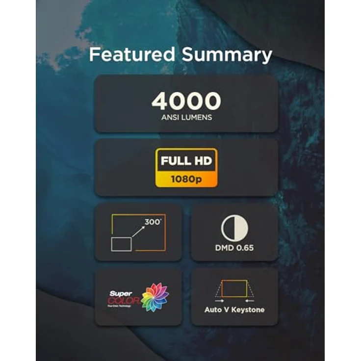 ViewSonic PX704HD 1080P Home & Business Projektor, 4000 Lumen, bis zu 300" großes Bild, Hoher Kontrast mit 0,65 DMD Chip – Bild 2