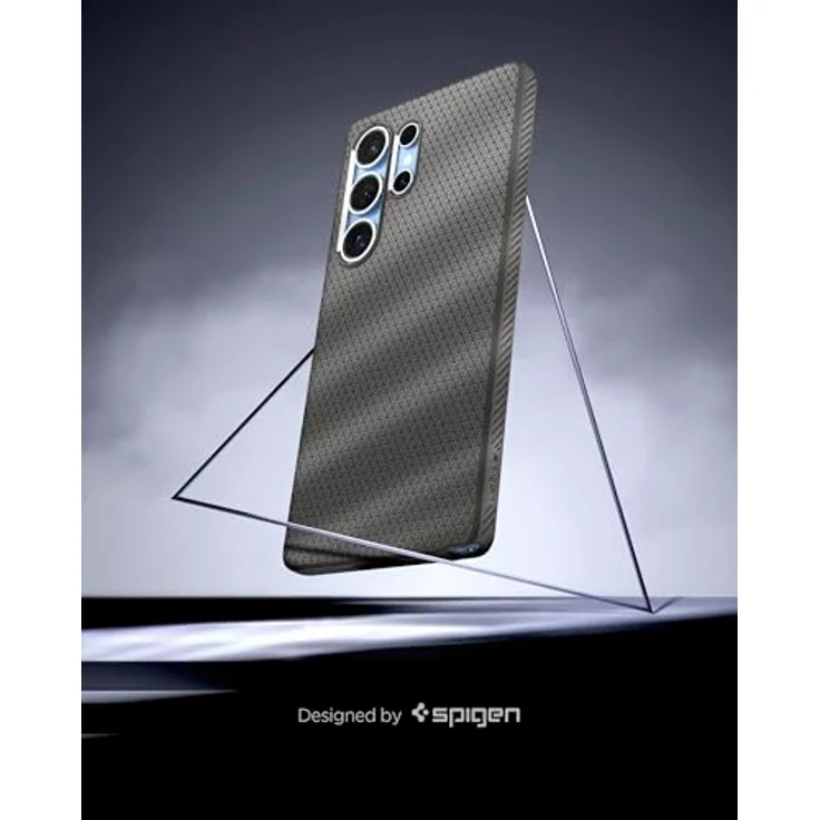 Spigen Liquid Air Hülle Kompatibel mit Samsung Galaxy S25 Ultra -Marble Gray Gemustertes TPU mit Eckschutz und Stoßdämpfung – Bild 3