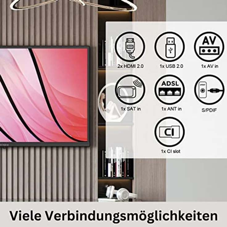 STRONG SRT 32HF2003 | HD TV | 32'' | 80 cm | HD Ready | DVB-T2/C/S2 | Hotelmodus | Kindersicherung | VESA 200x200 | CI Einschub | USB | HDMI | schwarz – Bild 3