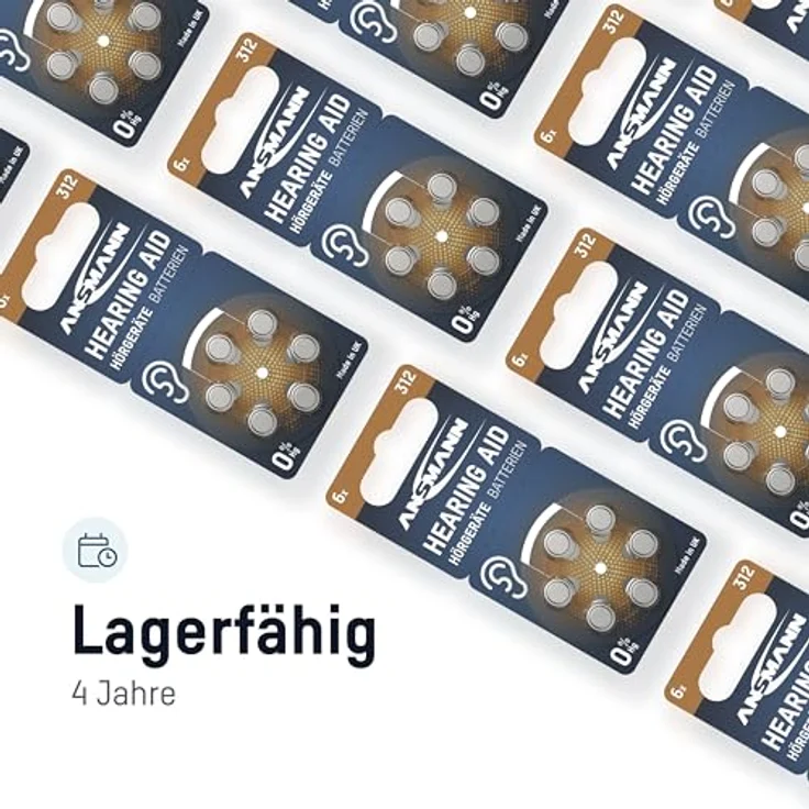 ANSMANN Typ 312 Hörgerätebatterien Braun 120 Stück - P312 ZL3 PR41 – Bild 5