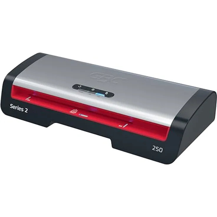 GBC Laminiergerät 250 - A4 Laminierer mit 75-125 µm Folienstärke, 500 mm/min Geschwindigkeit, SMART-Status-LEDs, Abschaltautomatik, inkl. 5 A4-Folien