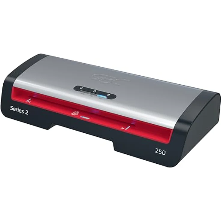 GBC Laminiergerät 250 - A4 Laminierer mit 75-125 µm Folienstärke, 500 mm/min Geschwindigkeit, SMART-Status-LEDs, Abschaltautomatik, inkl. 5 A4-Folien – Bild 1
