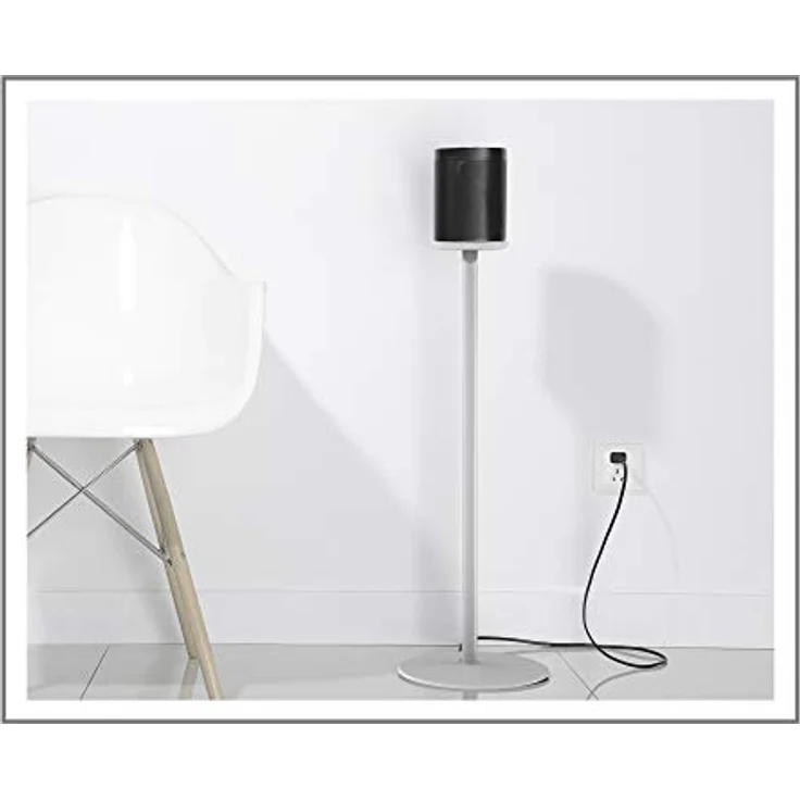 conecto CC50596 Premium Standfuß für SONOS ONE + SONOS PLAY:1 mit Kabelmanagement, Höhe: 71,6cm, Traglast: max. 3,0kg, weiß – Bild 7