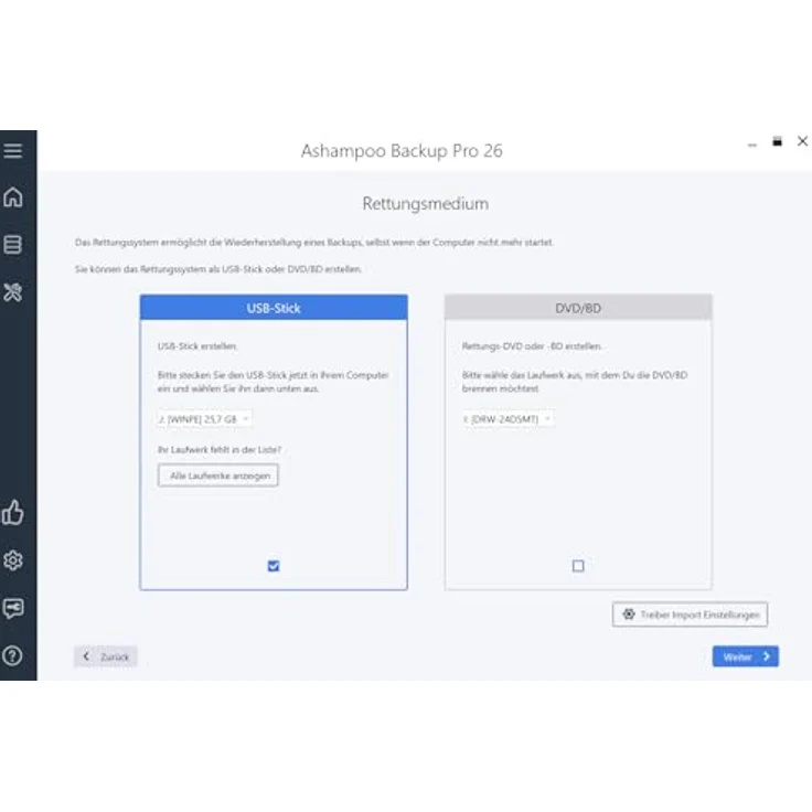 Ashampoo Backup Pro 26, Backup-Software zur Daten- und Systemwiederherstellung, 1 Gerät, 1 Benutzer, PC Aktivierungscode per Product Key Card, verbesserte Performance und Flexibilität, BitLocker-Unterstützung – Bild 4