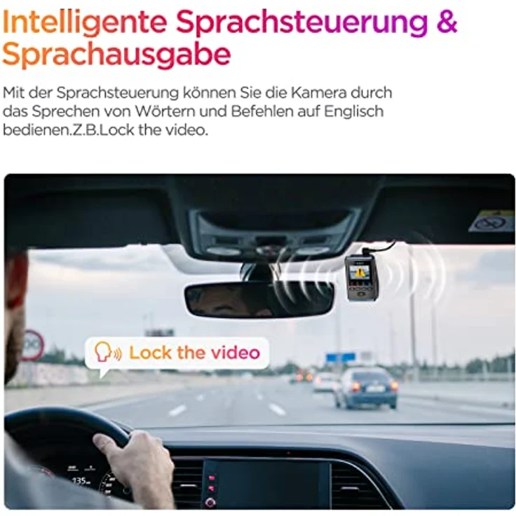 VIOFO Dashcam A119 Mini 2, Front 2,7K 5GHz Wi-Fi, 2K 60fps/HDR 30fps Sprachsteuerung, STARVIS 2 Verbesserte Nachtsicht, 1,5" LCD Versteckte Dash Cam Auto, GPS Autokamera, 24h Parkmodus, Sprachausgabe – Bild 5