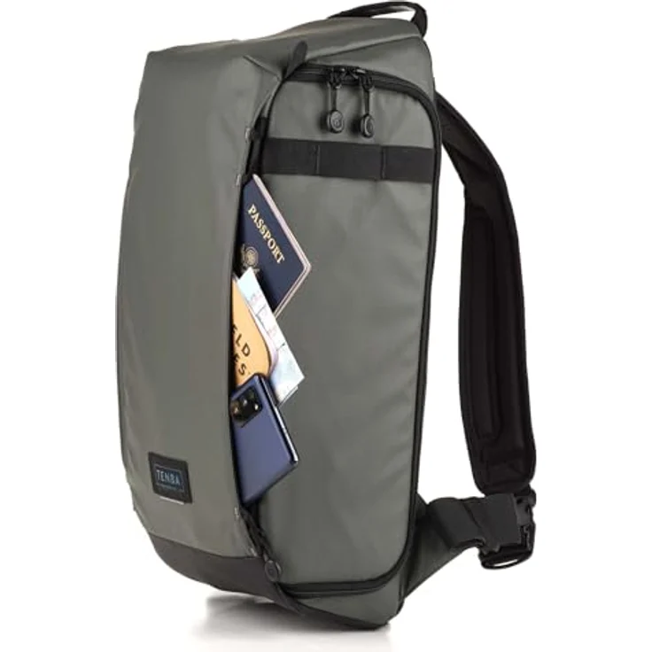 Tenba Solstice V2 16l SlingBag, Kameratasche in Grau mit flexiblem Innenorganisationssystem und abnehmbarer Regenhülle – Bild 8