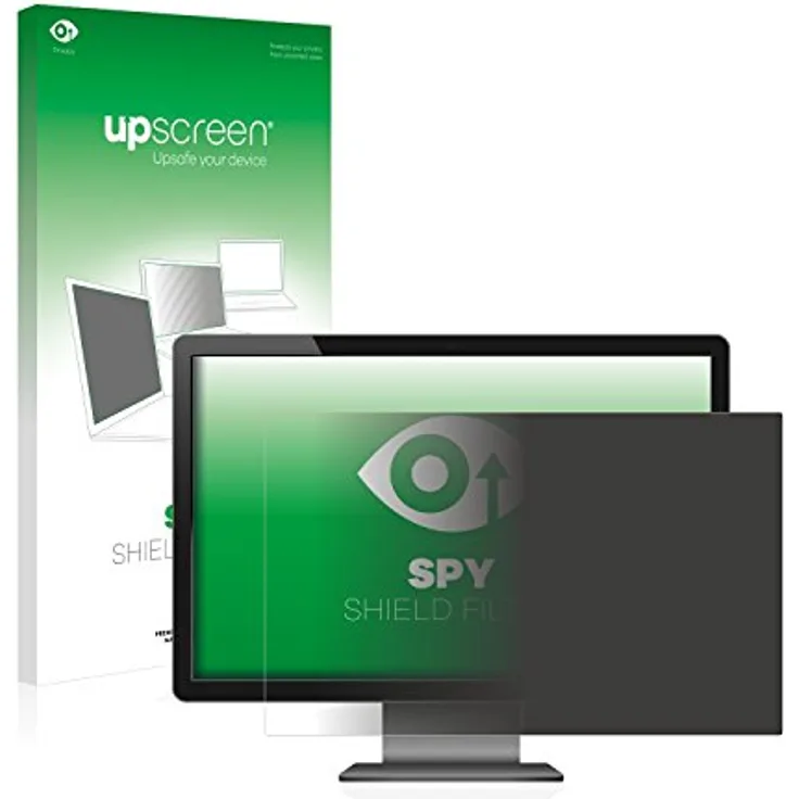 upscreen Blickschutzfilter für Displays 27" (68.6 cm) [598x336 mm, 16:9], antibakterielle Oberfläche, bluelight-filter, matt/glänzend