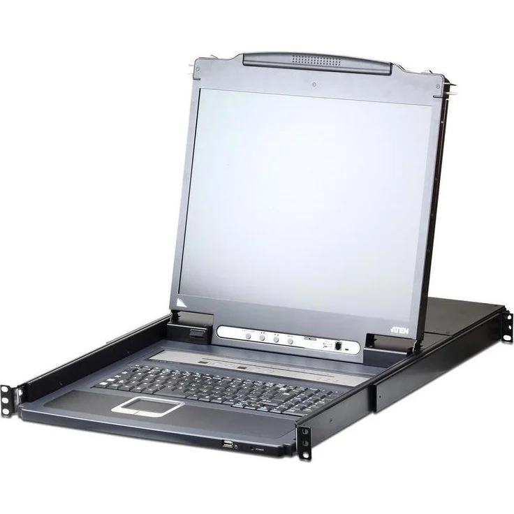 Aten CL5708iM LCD KVM Switch Over IP, 8-Port, USB-PS/2, VGA, Rackmontage, Schwarz