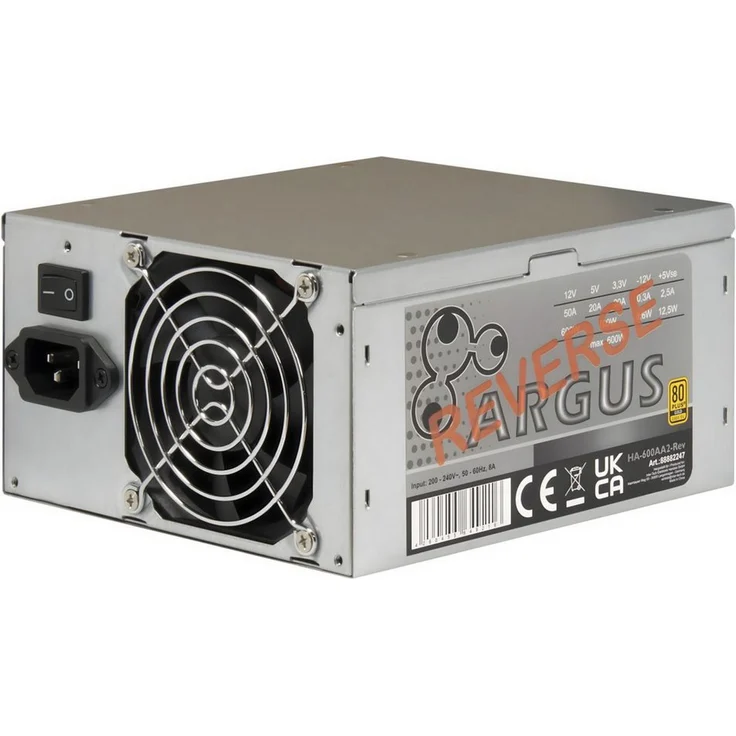 Inter-Tech HA-600AA2-Rev, 600W ATX-Netzteil mit 80 PLUS Gold, kompakt für 2HE-Servergehäuse