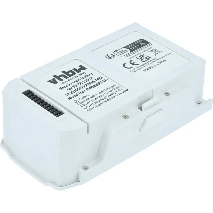vhbw Akku für Xiaomi Fimi X8 SE 2020, SE 2022 Drohne, Li-Polymer 4500 mAh, 12,6 V, weiß, leistungsstarker wiederaufladbarer Austausch-Akku