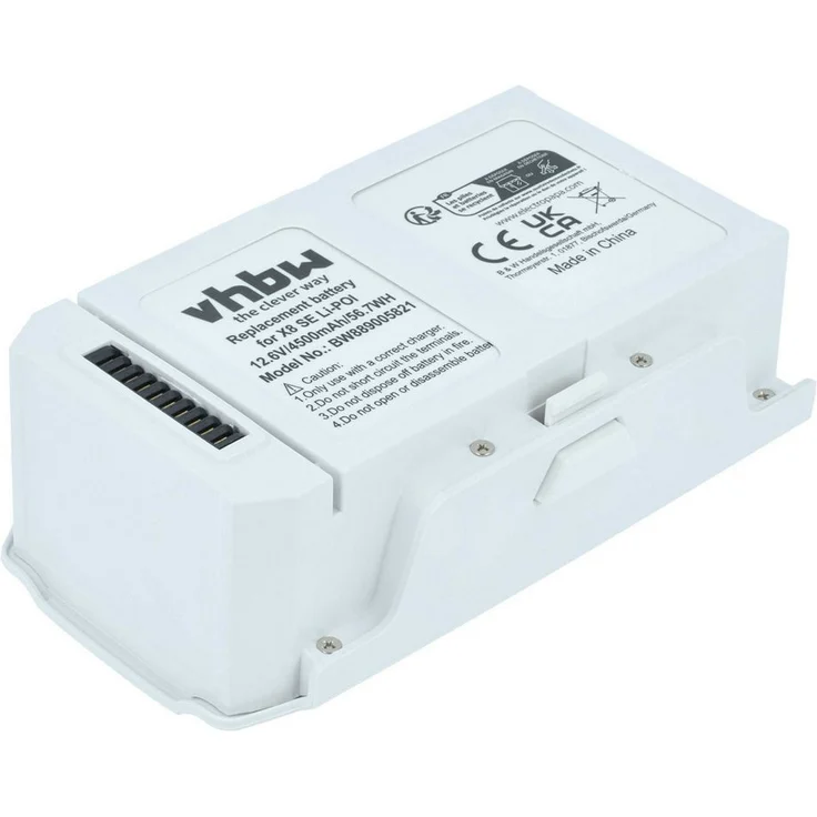 vhbw Akku für Xiaomi Fimi X8 SE 2020, SE 2022 Drohne, Li-Polymer 4500 mAh, 12,6 V, weiß, leistungsstarker wiederaufladbarer Austausch-Akku