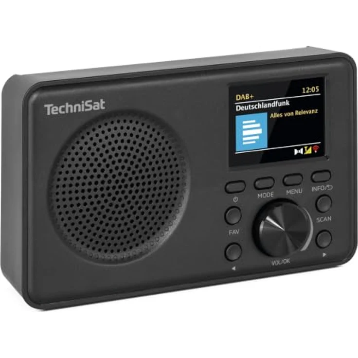 TechniSat Viola 2 C BT, Tragbares DAB Radio mit Bluetooth, 2,4 Zoll TFT-Farbdisplay, betrieben mit Netzteil oder Batterien – Bild 1