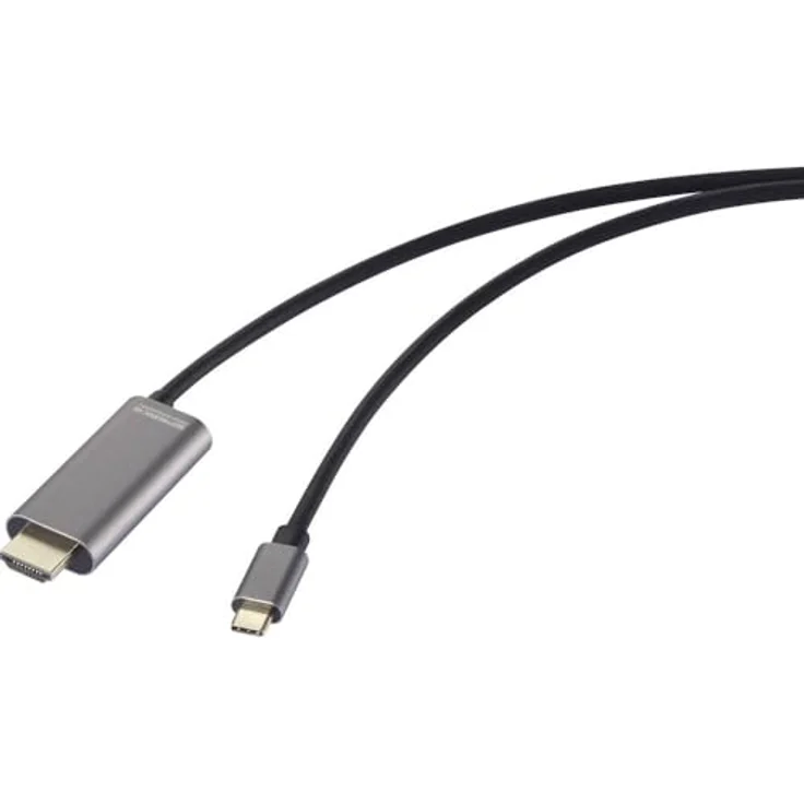 Speaka Professional USB-C® / HDMI Adapterkabel, 2.00 m, 4K Auflösung bis 3840x2160@60 Hz, Schwarz – Bild 1