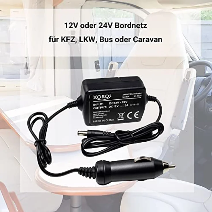 Xoro CA1224, Auto-Netzteil für Laptops, 12V und 24V Kompatibilität – Bild 8