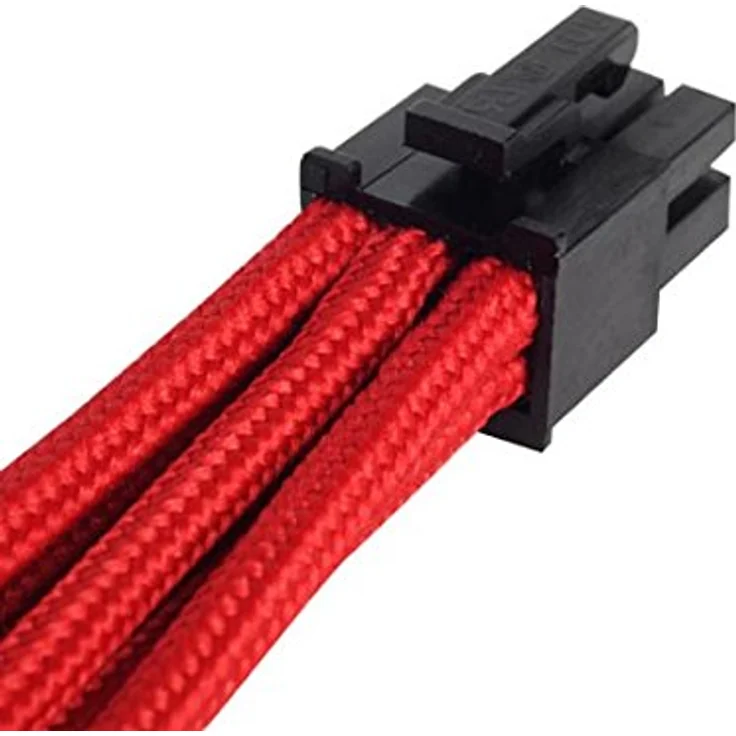 SilverStone SST-PP07-IDE6R - Netzteil-Verlängerungskable 25cm 6pin auf PCI-E 6pin, rot - Preisvergleich – Bild 5