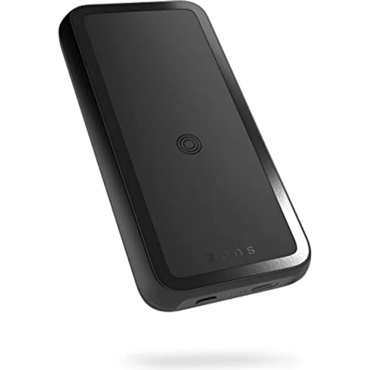 ZENS Kabellose Powerbank mit Kickstand kompatibel mit Apple MagSafe (10.000mAh Kapazität, Qi-Zertifiziert, USB-C Kabel inklusive)