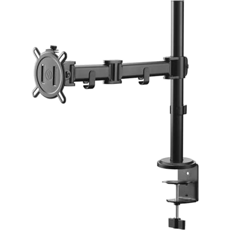One For All Universal-Einzelmonitorarm (DM2110) Schwarz, Monitorarm für 13-32 Zoll Monitore, Tragkraft bis zu 8 kg, Kabelmanagement & zwei Montagelösungen – Bild 1