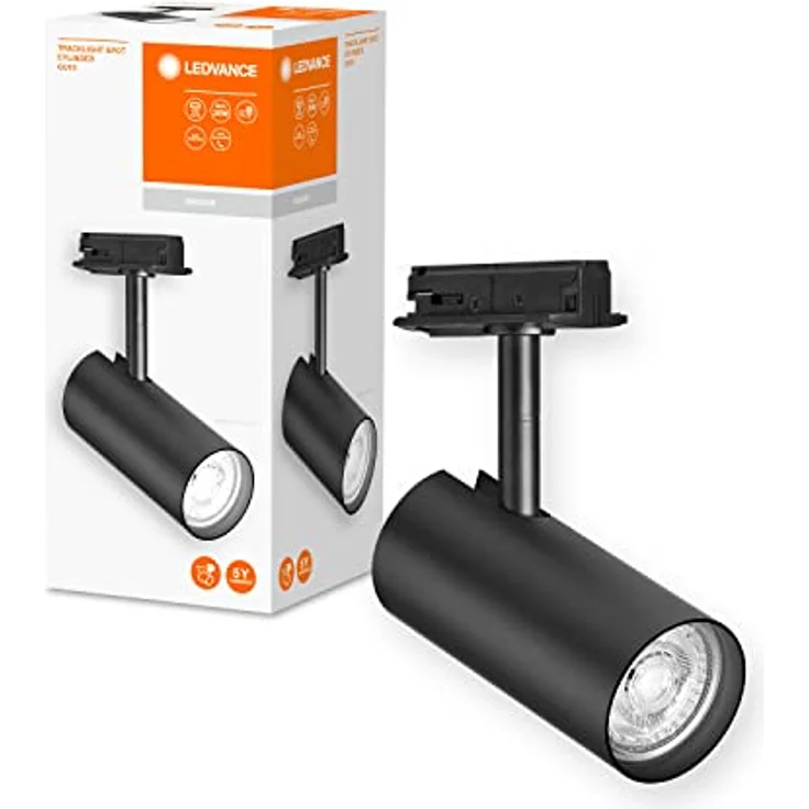 LEDVANCE TRACKLIGHT Schienensystem-Leuchtenkopf, schwarz, mit GU10-Sockel, kann mit einfacher oder smarter Lampe bestückt werden, smart, WiFi, loftartiges Design, Schutzklasse IP20 – Bild 4