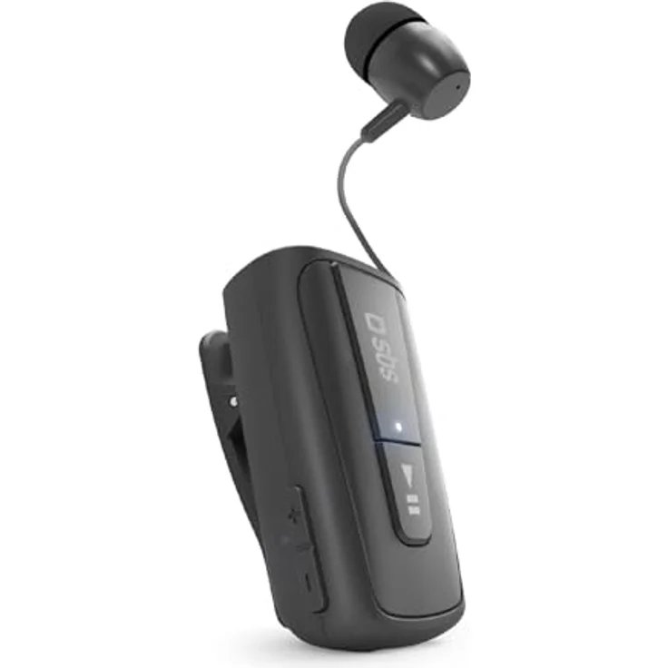 SBS Bluetooth Kopfhörer aufwickelbar Bluetooth Kopfhörer mit 7 Stunden Laufzeit, Multipoint-Technologie & Mikrofon Funkkopfhörer in schwarz für Apple iPhone Handy – Bild 2