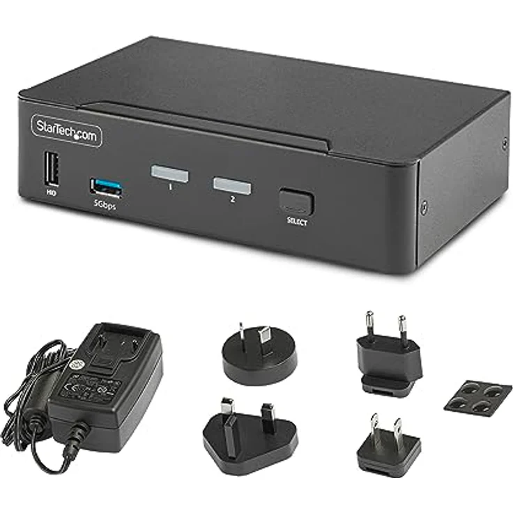 StarTech.com 2-Port 8K KVM-Switch DisplayPort 1.4, 8K 60Hz / 4K 144Hz, DP 1.4, 2X USB 3.0 Ports, 4X USB 2.0 HID Ports, KVM DisplayPort Umschalter, Taste & Hotkey, MST (D86A2-2-PORT-8K-KVM) – Bild 5