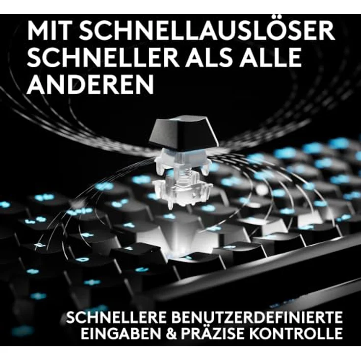 Logitech G PRO X2 Rapid, kabelgebundene Gaming-Tastatur mit 8 kHz Abtastrate, benutzerdefinierten Analog-Switches und OLED-Display, DEU QWERTZ - Schwarz – Bild 3