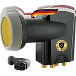SCHWAIGER 371 Quad LNB, Low Noise Blockconverter mit Sun Protect Technologie, hitzebeständig, anthrazit