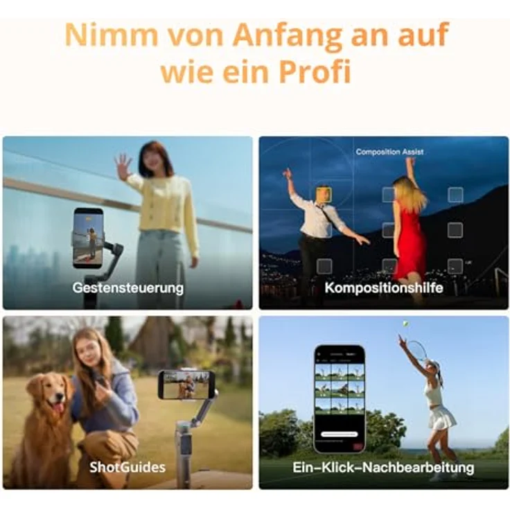 DJI Osmo Mobile 8P Creator Combo, Smartphone-Gimbal mit 3-Achsen-Stabilisierung und 10 Stunden Akkulaufzeit – Bild 7