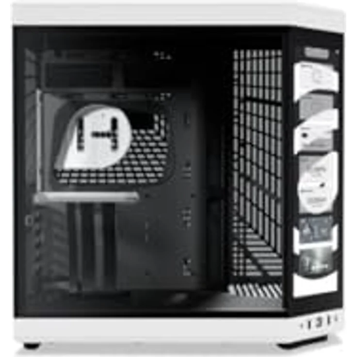 HYTE Y70 Mid Tower Gehäuse Weiß (E-ATX/ATX/M-ATX/M-ITX) - HYTE Dual Chamber Mid-Tower Case mit doppelter Platte aus gehärtetem Glas – Bild 3