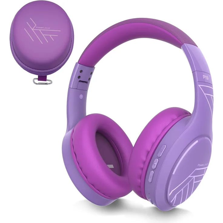 PowerLocus Over-Ear Bluetooth Kopfhörer, kabellos mit 3 EQ-Modi, 60h Akkulaufzeit, faltbares HiFi Stereo Headset mit Mikrofon und Komfortpolster