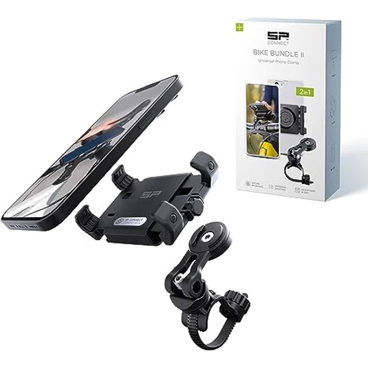 SP Connect Handyhalterung Bike Bundle II, Universal Clamp, schwarz – Bild 2