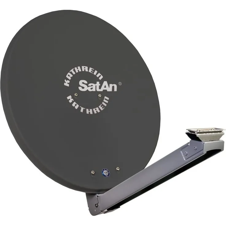 Kathrein CAS 80 Satellitenantenne, Graphit, multifeedfähig für 4 Teilnehmer, 75 cm Reflektor-Durchmesser