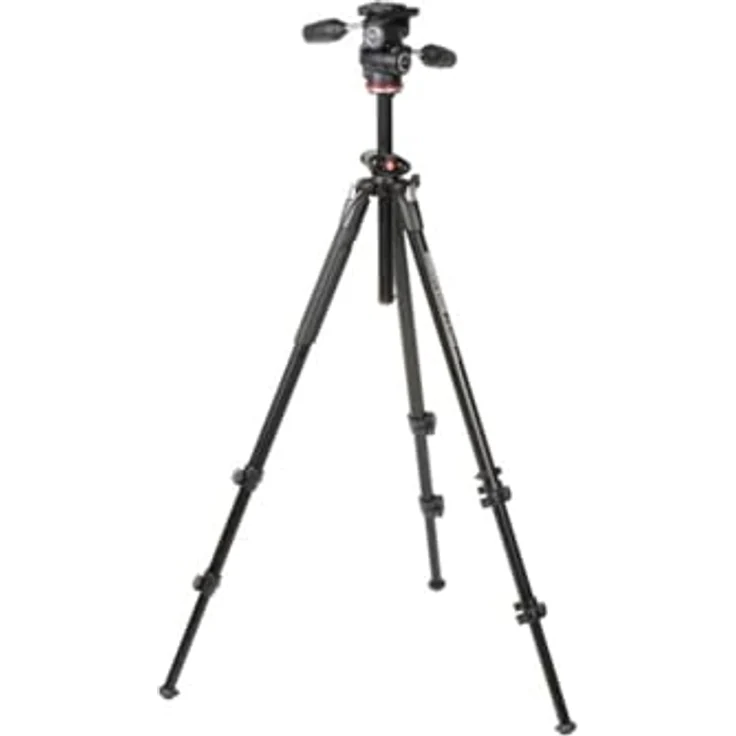 Manfrotto MK290DUA3-3W 290 DUAL Kit Alu 3 Segmemte (90 Grad Mittelsäule, 3-Wege Neiger) – Bild 3
