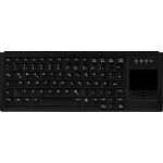 Active Key AK-4400-GP-B/GE Industrie Tastatur mit integriertem Touchpad, PS/2, Schwarz