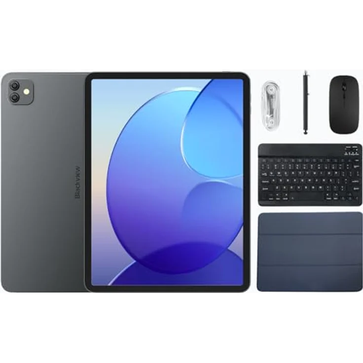 Blackview LINK 8, 12,7″ 2K+ Tablet WiFi mit 90Hz, 18GB RAM, 256GB Speicher, 8400mAh Akku, 16MP + 13MP Kamera, Sternengrau, inklusive BT-Tastatur & drahtloser Maus – Bild 1