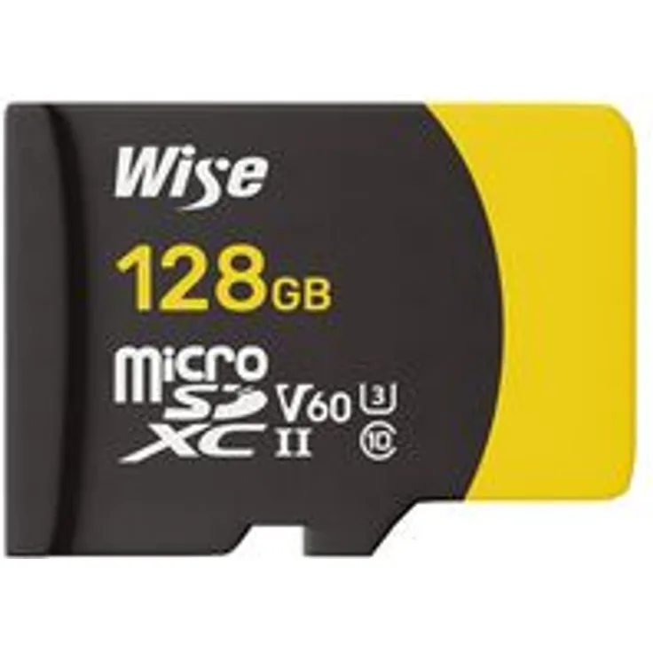 Wise microSDXC UHS-II V60 Speicherkarte, 128 GB mit hoher Übertragungsgeschwindigkeit