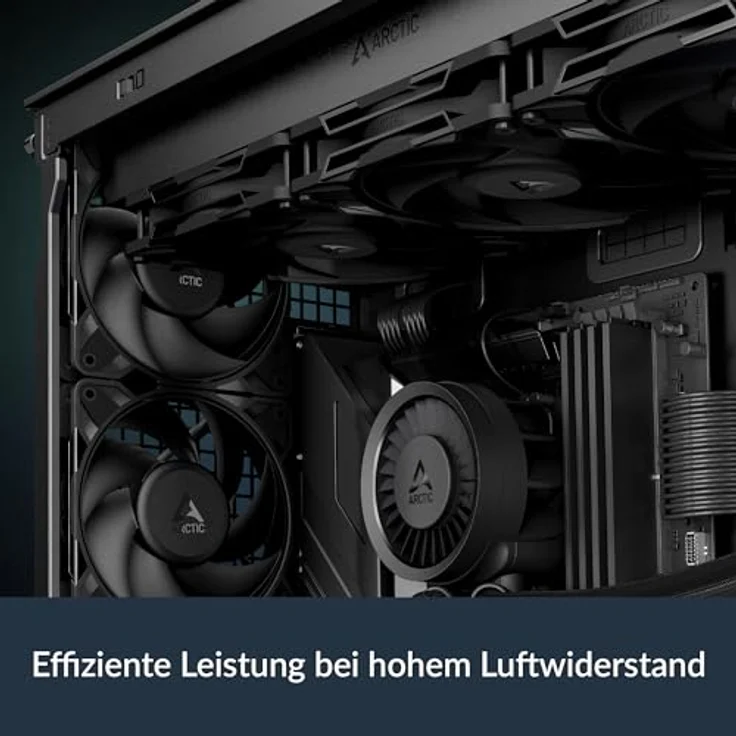 ARCTIC P14 Pro PST, 140 mm PWM Gehäuselüfter mit Y-Kabelsplitter, 400–2500 rpm, hydrodynamisches Gleitlager, schwarz – Bild 3