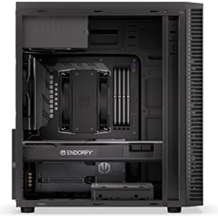 ENDORFY Armis 100 Solid, ATX PC-Gehäuse mit Stratus 120 PWM-Lüfter, Speicherkartenleser, EY2A015, schwarz – Bild 5