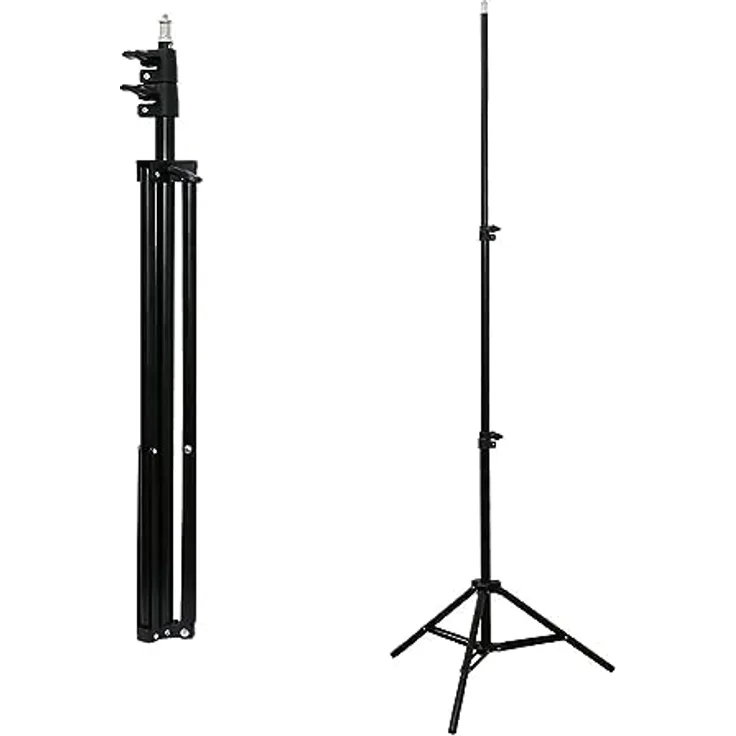 TronicXL 210cm Hohes Stativ Tripod für Kamera Licht Actioncam Webcam Ständer Halterung Tripod 1/4" hoch 2,1m Dreibein Studio