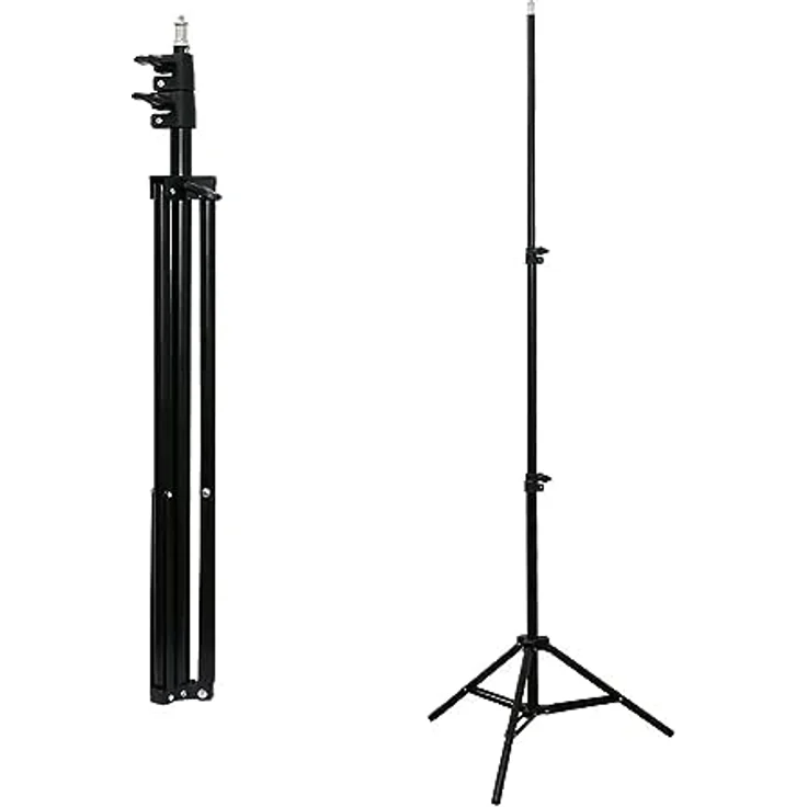 TronicXL 210cm Hohes Stativ Tripod für Kamera Licht Actioncam Webcam Ständer Halterung Tripod 1/4" hoch 2,1m Dreibein Studio – Bild 1